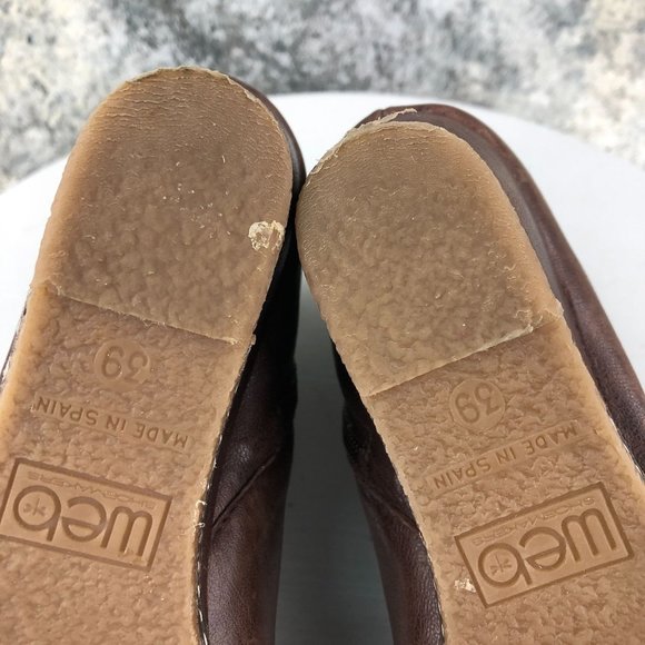 Eric Michael Women's EU 39 (8.5-9) Lena Brown Leather Buckle Wedge Ankle Booties - Picture 11 of 14